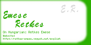 emese retkes business card